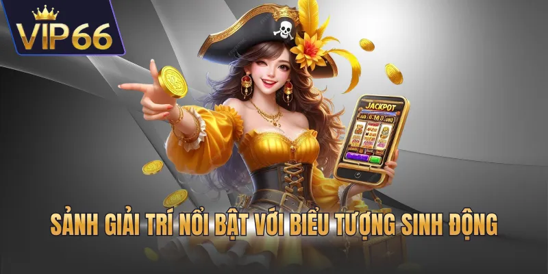 Sảnh giải trí nổi bật với biểu tượng sinh động