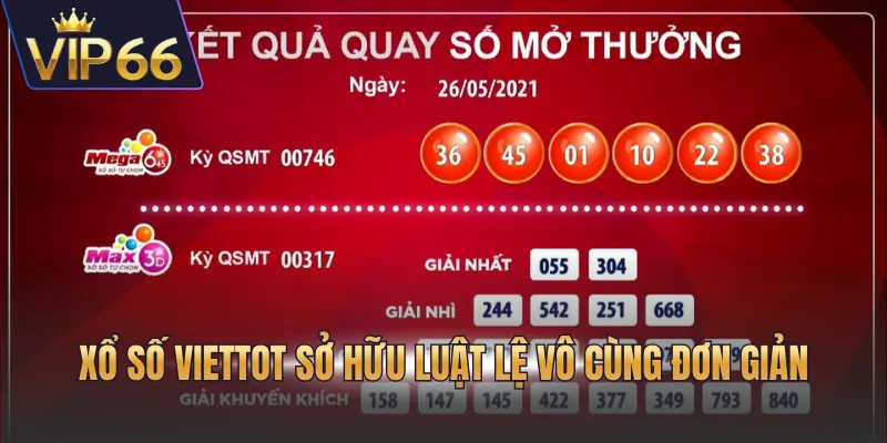 Xổ số Viettot sở hữu luật lệ vô cùng đơn giản